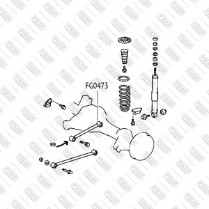 Сайлентблок заднего рычага TOYOTA Land Cruiser 100 98- FG0473 FG0473 FIXAR