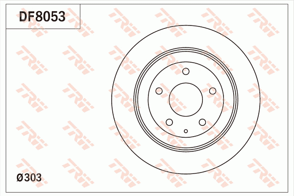Диск тормозной задний MAZDA CX-5 2011- DF8053 DF8053 TRW