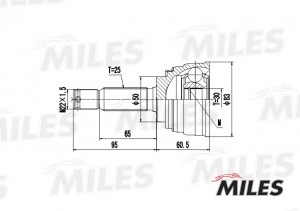 ШРУС наружный MITSUBISHI COLT/LANCER 1.6-1.8 88-92 (GKN 302631) GA20261 GA20261 MILES