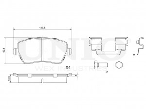 Колодки тормозные диск. передние BRP-20104 UNIO