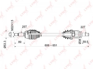 привод левый!\ Ford Fusion 1.6 02-08 CD-1047 LYNXAUTO