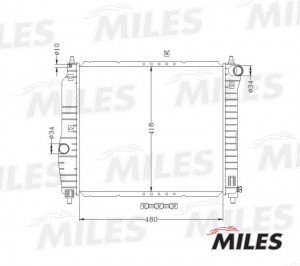 Радиатор (механическая сборка) CHEVROLET AVEO 1.2/1.4 M/T 05-) (NISSENS 61636) A ACRM023 MILES
