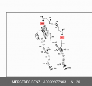 Уплотнительное кольцо 0009977903 A0009977903 A 000 997 79 03 MERCEDES BENZ