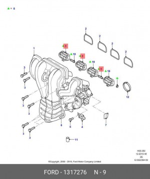 КЛАПАН ВПУСКНОГО КОЛЛЕКТОРА/VALVE ASSY 1317276 1 317 276 FORD