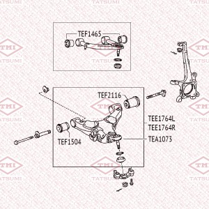 Опора шаровая нижняя L/R TOYOTA Land Cruiser 07- TEA1073 TEA1073 TATSUMI
