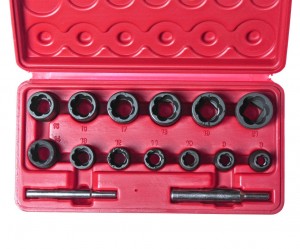 Набор головок для поврежденных болтов и гаек 8-21мм 15 предметов в кейсе JTC JTC-1321S JTC TOOLS