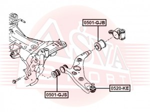 Опора шаровая 0520KE 0520-KE ASVA