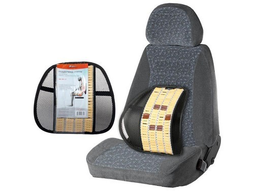 Подушка поясничная массажная с деревянными вставками AIRLINE ASC-BS-17 AIRLINE