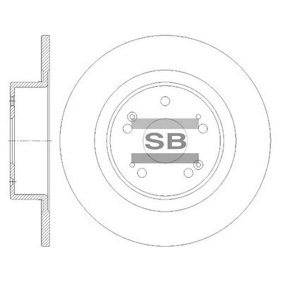 Диск тормозной HAVAL F7 (19-) задний (1шт.) SANGSIN SD8517 SANGSIN