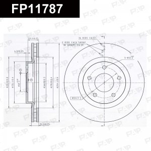 Тормозной диск с покрытием GEOMET FP11787 FP11787 FAP
