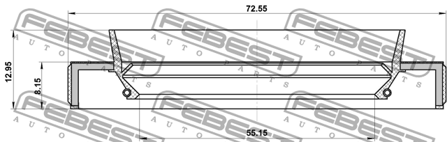 Сальник ступичный передний SUBARU LEGASY 88-03 95HBY-57720813X 95HBY-57720813X FEBEST