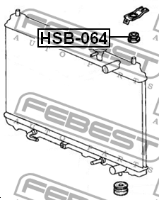 Опора радиатора HSB-064 HSB-064 FEBEST