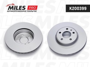 Диск тормозной (серия PRO с антикоррозионным покрытием) AUDI A4 07-/A5 07- перед K200399 MILES
