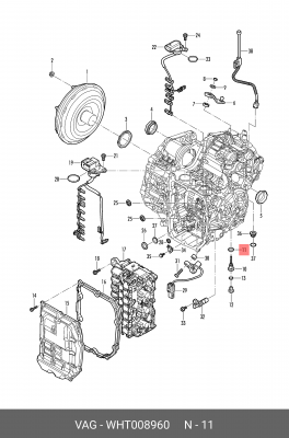 Уплотнительное кольцо VAG WHT008960 WHT 008 960 VAG