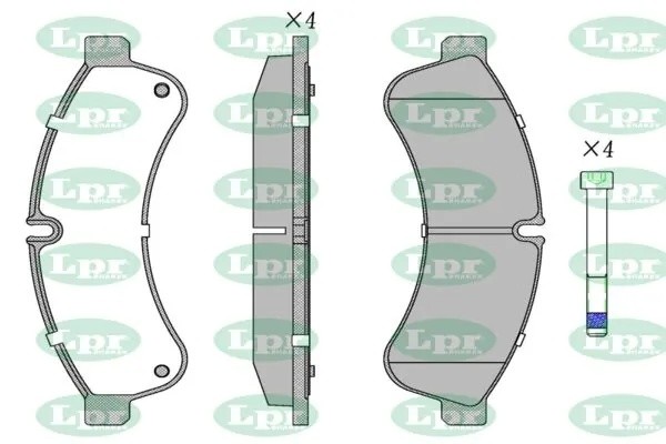 Комплект тормозных колодок 05P1461 05P1461 LPR