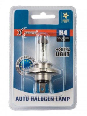 Лампа 12V H4 60/55W P43t +30% 3200К блистер (1шт.) XENITE 1007089 XENITE