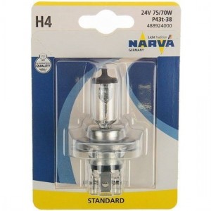 Лампа 24V H4 75/70W P43t-38 блистер (1шт.) Standard NARVA 488924000 NARVA