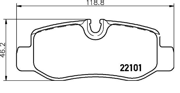 P50126 колодки дисковые задние!\ MB Vito W447 1.6-2.1CDi 14> P50126 BREMBO