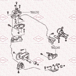 Опора двигателя правая TOYOTA RAV4 05- TEG1232 TEG1232 TATSUMI