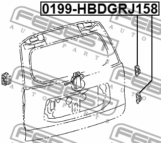 Петля двери багажника TOYOTA LAND CRUISER PRADO 120 02-09 0199-HBDGRJ158 0199-HBDGRJ158 FEBEST
