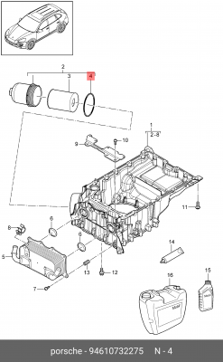 КОЛЬЦО УПЛОТНИТЕЛЬНОЕ 94610732275 94610732275 PORSCHE