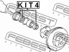 Сальники ступицы комплект KIT4 KIT4 FEBEST