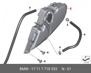 Расширительный бачок 17117718553 17 11 7 718 553 BMW