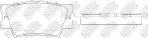Колодки тормозные TOYOTA Rav 4 (2.0/2.2),Camry V40 (06-) задние (4шт.) NIBK PN1522 NIBK