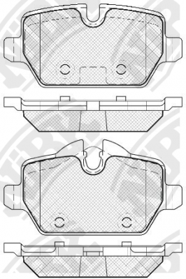 Колодки тормозные BMW 1 (E81,E87),3 (E90) задние (4шт.) NIBK PN0549W NIBK