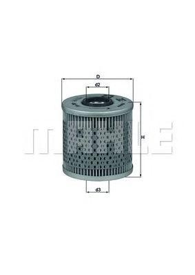 Фильтр масляный BMW 3 (E36,E46),5 (E34) MAHLE OX91D MAHLE KNECHT