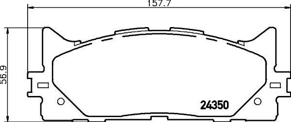 Колодки тормозные TOYOTA Camry V40 (06-) LEXUS ES350 (06-) передние (4шт.) TEXTA 2435001 TEXTAR