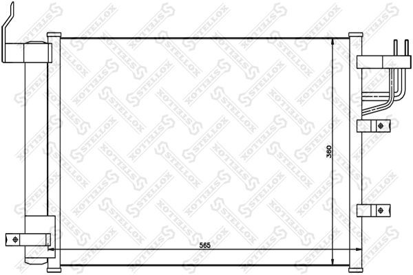 радиатор кондиционера  1045113SX 10-45113-SX STELLOX