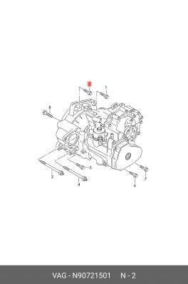 болт рессоры задней! M12x1.5x120\ VW Crafter 06> N 907 215 01 VAG
