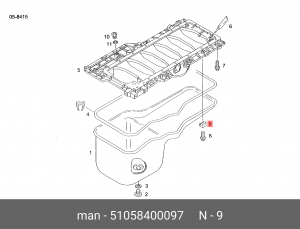 фиксатор поддона! (п) П-образнMAN D2866LF25 51058400097 MAN