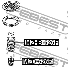 Отбойник амортизатора передний MAZDA 626 GE MZD-626F MZD-626F FEBEST