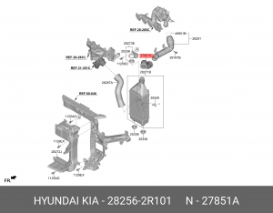 ШЛАНГ СИСТЕМЫ ОХЛАЖДЕНИЯ 282562R101 282562R101 HYUNDAI KIA