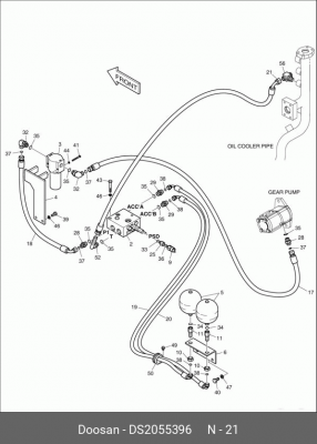 рукав высокого давления DOOSAN DS2055396 DOOSAN