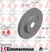 диск тормозной !перед. 328x28/49-5x114 \ Toyota Camry 2.4-3.5 VVTi 06> 590283420 ZIMMERMANN