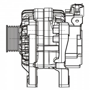 Генератор для а/м Peugeot 206 (98-)/Partner (96-) 1.4i 70A (LG 2005) LG2005 START VOLT