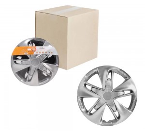 Колпаки колесные декоративные R15 серебро "AIRLINE" Супер Астра (2 шт.) (карбон) AWCC-15-24 AIRLINE