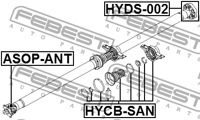 Муфта кардана HYUNDAI 12-13 HYDS-002 HYDS-002 FEBEST