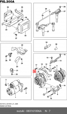 ГАЙКА ПОВОДКА С/О ЗАД. 08316-1006A SUZUKI