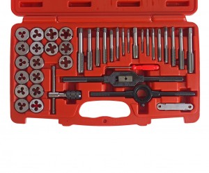 Набор метчиков и плашек 40 предметов в кейсе JTC JTC-3432A JTC TOOLS