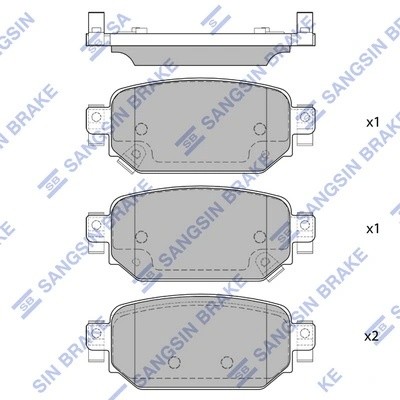 Колодки задние MAZDA 3 (BM) 2013- SP4178 SP4178 SANGSIN
