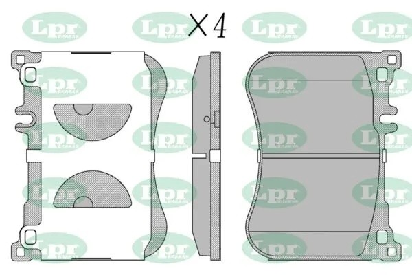 Колодки тормозные дисковые 05P1968 05P1968 LPR