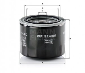Фильтр масляный WP91480 MANN FILTER