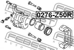 Поршень задн суппорта NISSAN MURANO Z50 2002-2007 0276-Z50R 0276-Z50R FEBEST