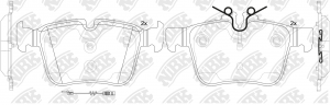 Колодки тормозные дисковые (с датчиком износа) PN0575W PN0575W NIBK