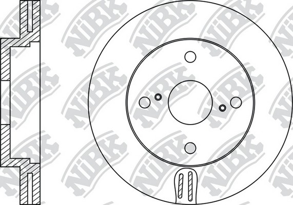 Диск тормозной передний TOYOTA COROLLA (E12) 06. RN1198 RN1198 NIBK