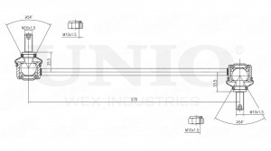 Стойка стабилизатора передняя SSP-50020 UNIO